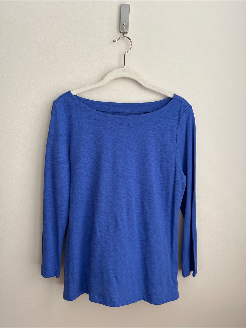 LOFT Royal Blue Long Sleeve Boatneck Top